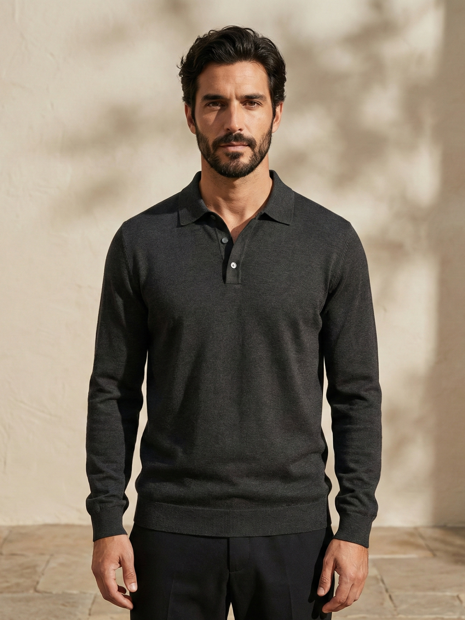 ENZO | Polo informale a maniche lunghe