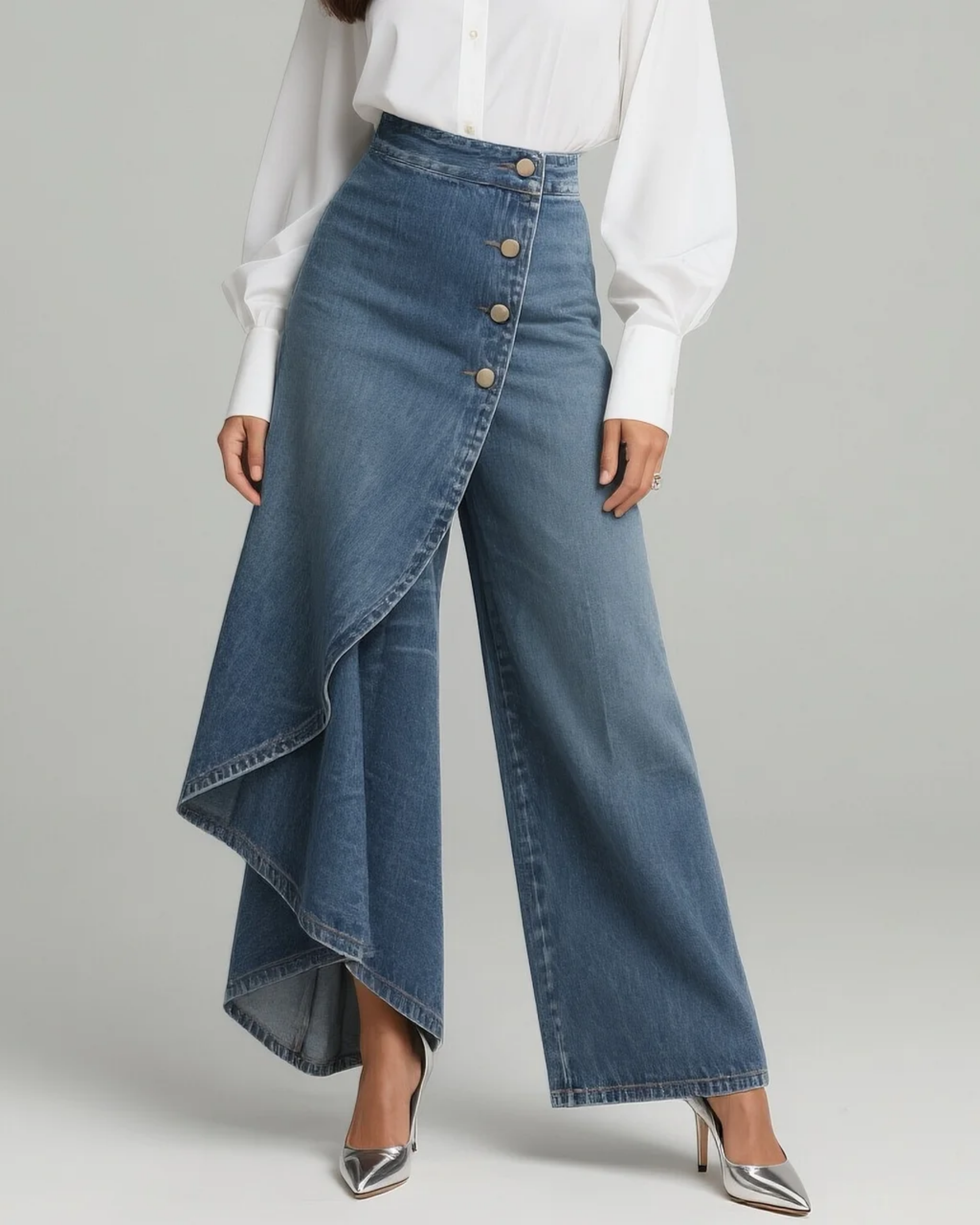 Calvra | Pantalones de mezclilla envolventes