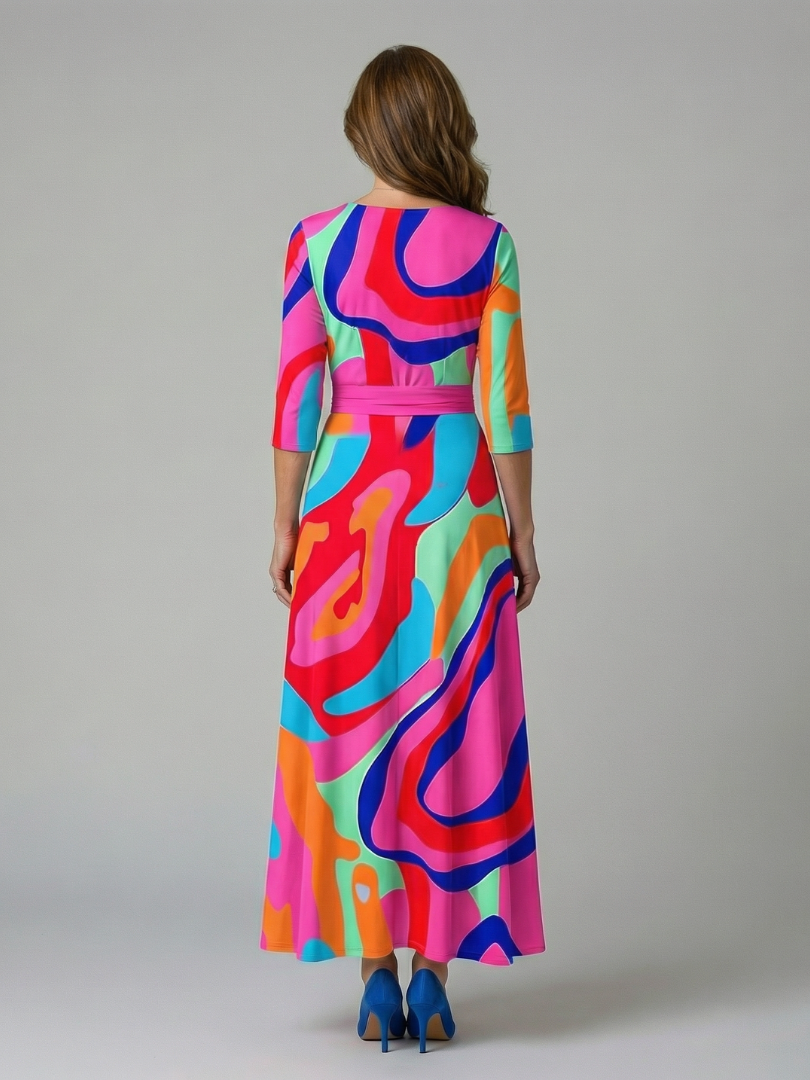 Juana | Abito midi con scollo incrociato