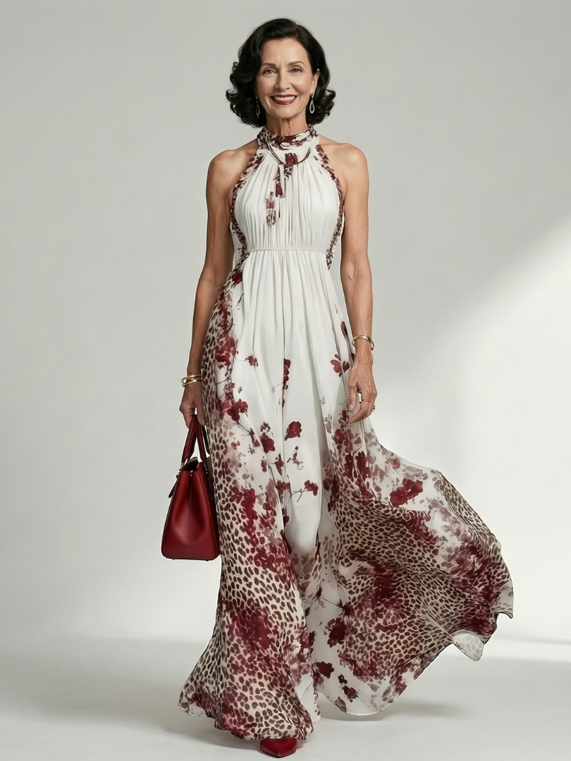 Graciela | Vestito lungo plissettato