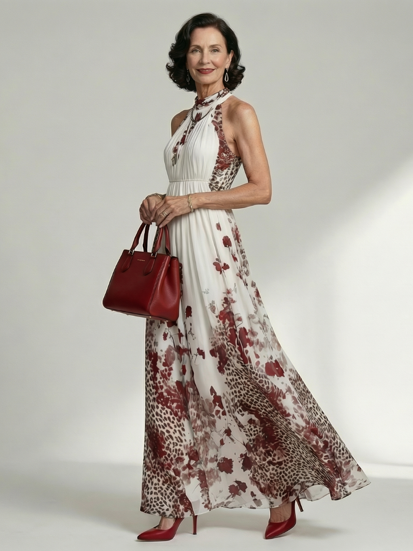 Graciela | Vestito lungo plissettato