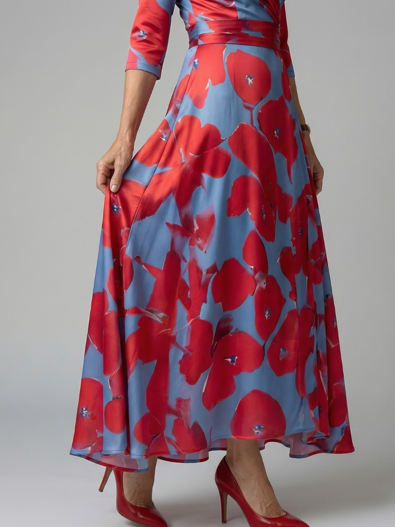 Juana | Abito midi con scollo incrociato