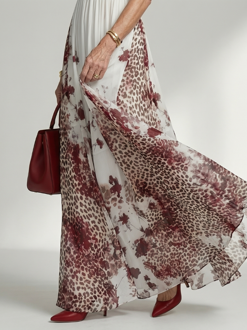 Graciela | Vestito lungo plissettato