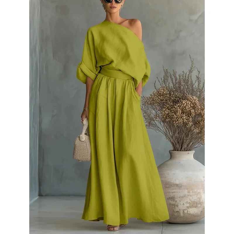 Lisa | Top a spalle scoperte e pantaloni aderenti