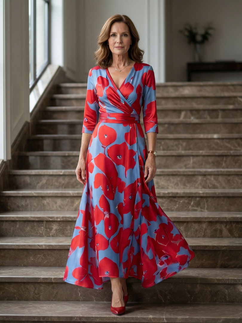 Juana | Abito midi con scollo incrociato