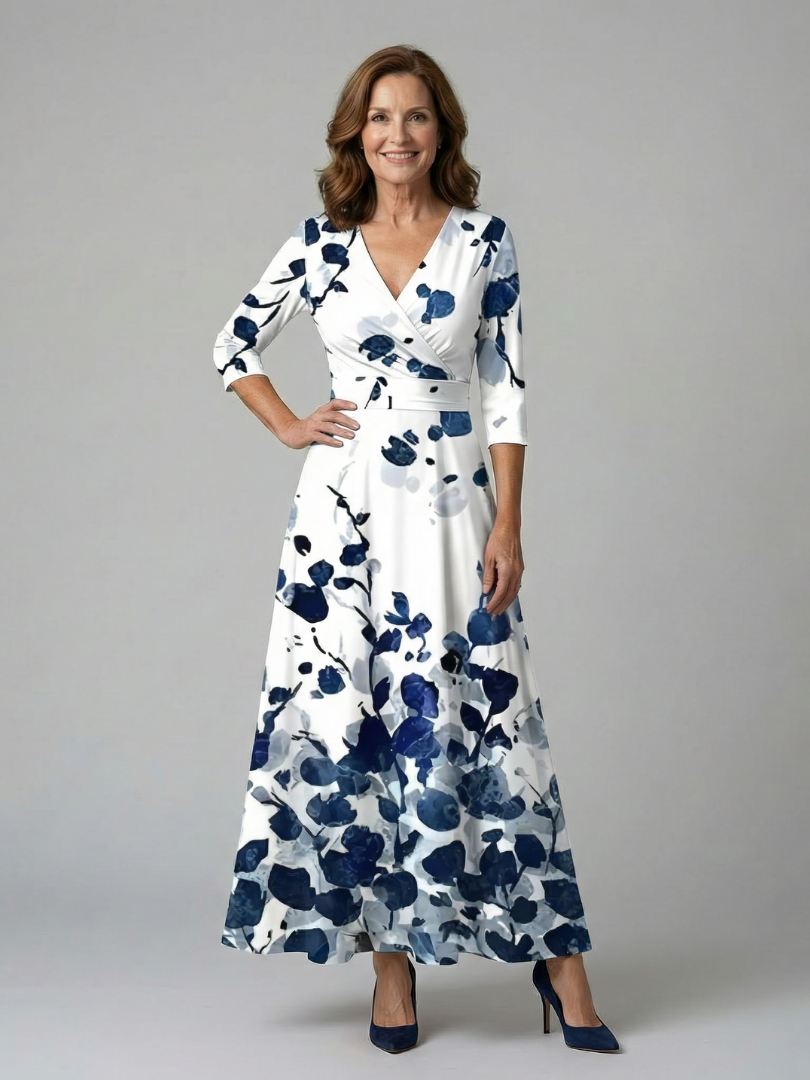 Juana | Abito midi con scollo incrociato
