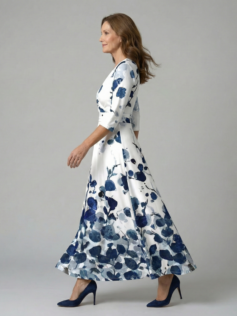 Juana | Abito midi con scollo incrociato