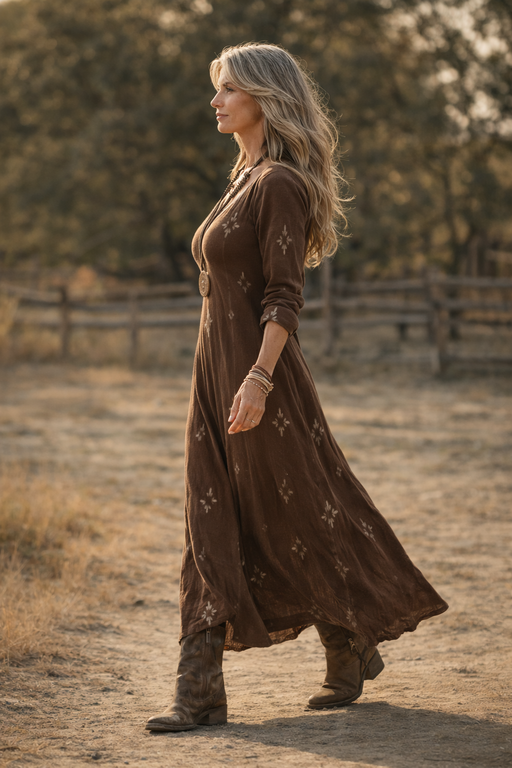 Evelyn | Abito casual a maniche lunghe in stile vintage