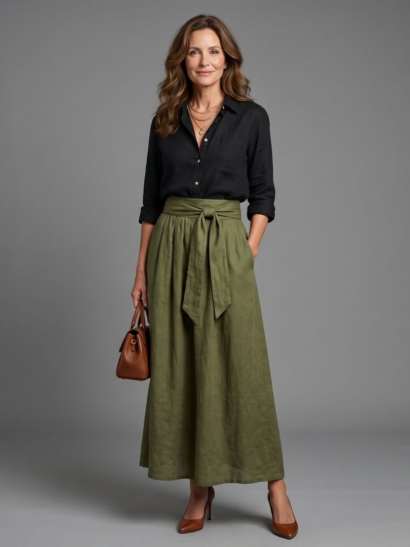 Ivonne | Completo due pezzi con gonna midi