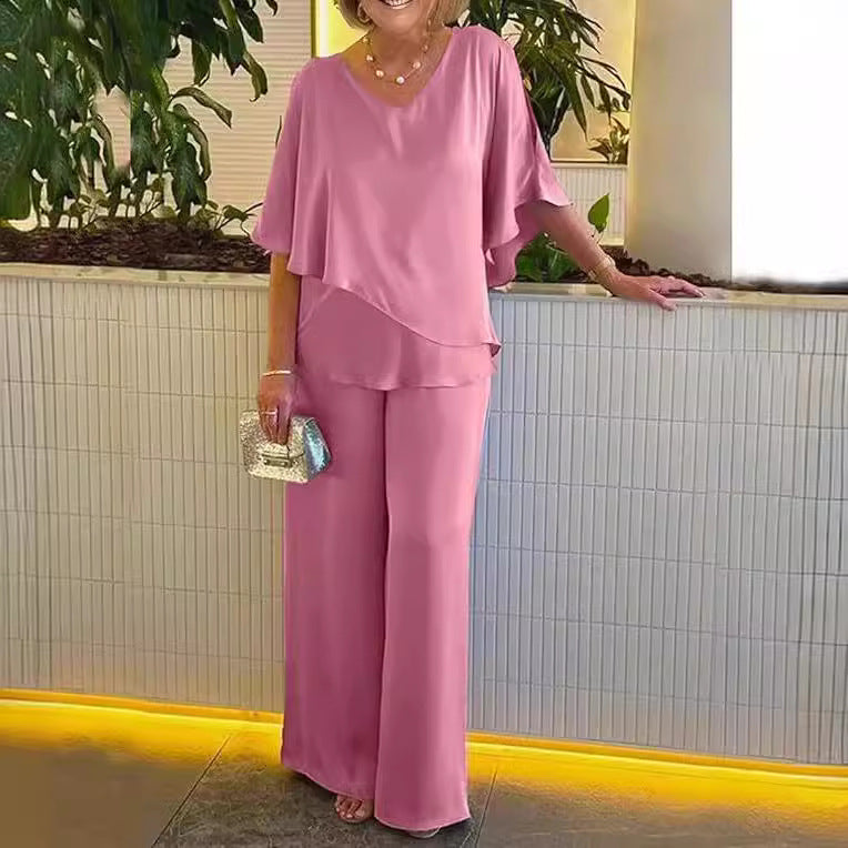 Martha | Completo due pezzi con pantaloni a gamba larga