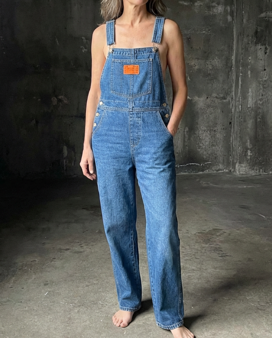 Harper | Tuta in denim a gamba dritta