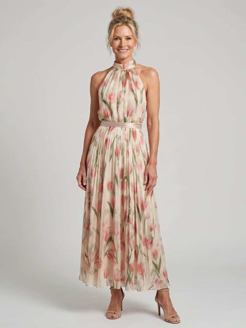 Reyna | Abito midi floreale all'americana