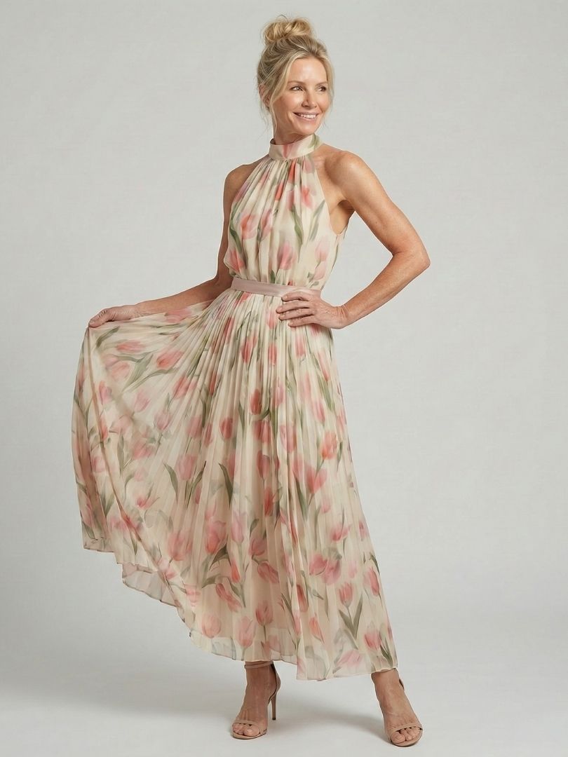 Reyna | Abito midi floreale all'americana