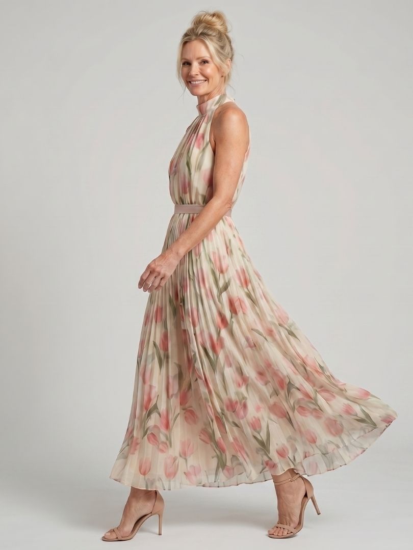 Reyna | Abito midi floreale all'americana