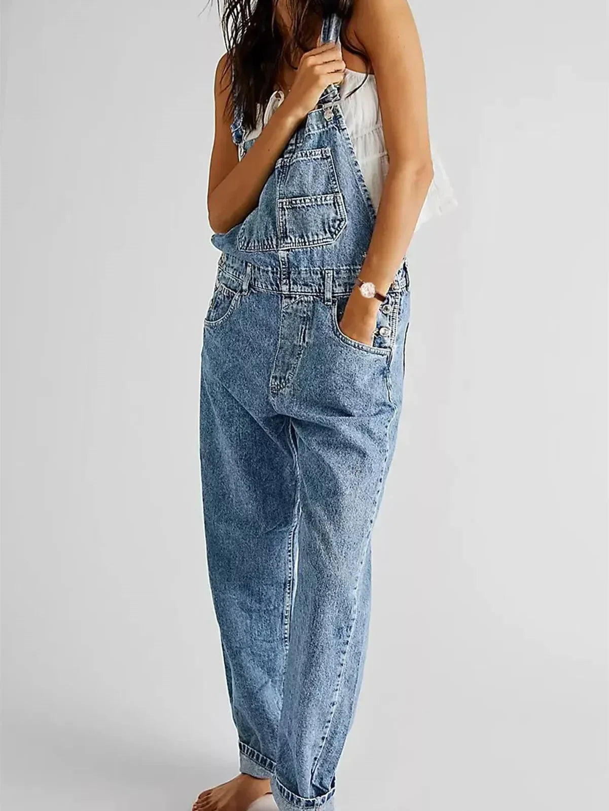 Riley | Salopette Classica in Denim