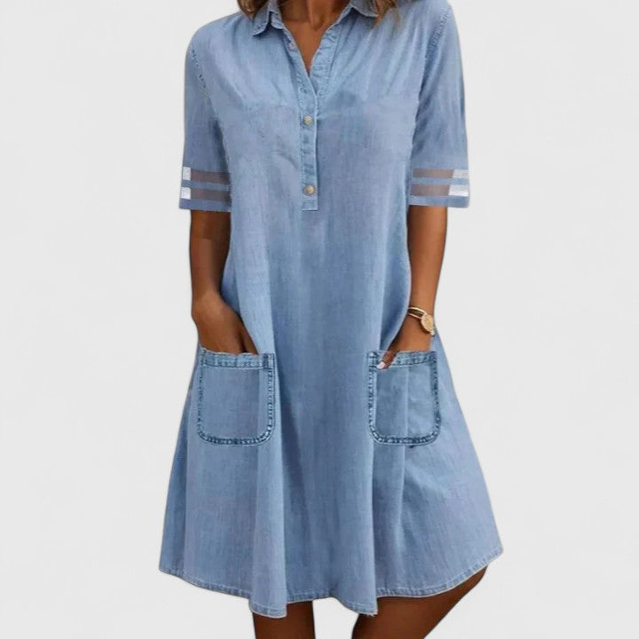 Brittany | Vestido de mezclilla que favorece la figura