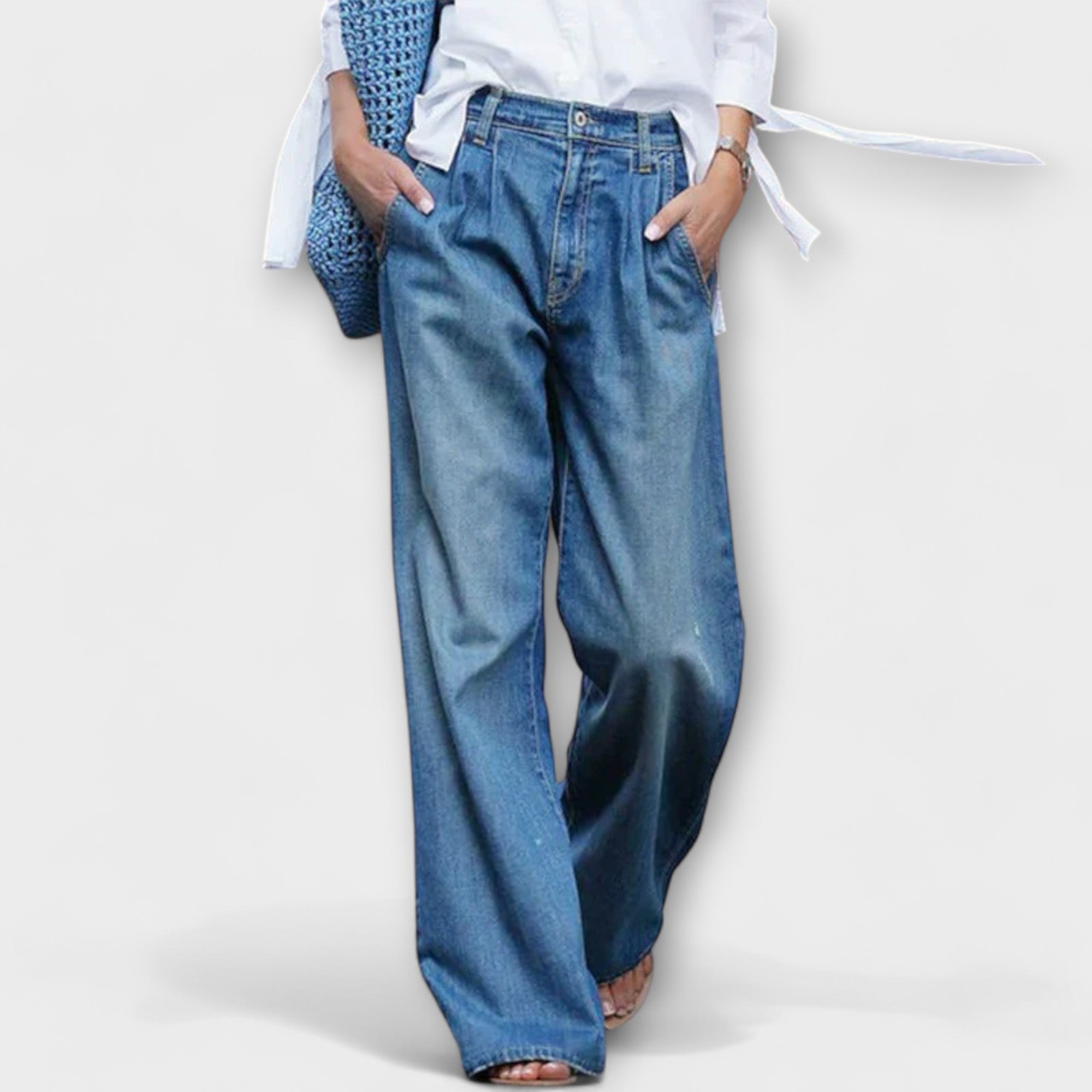 Ava - Jeans di alta qualità con gamba larga
