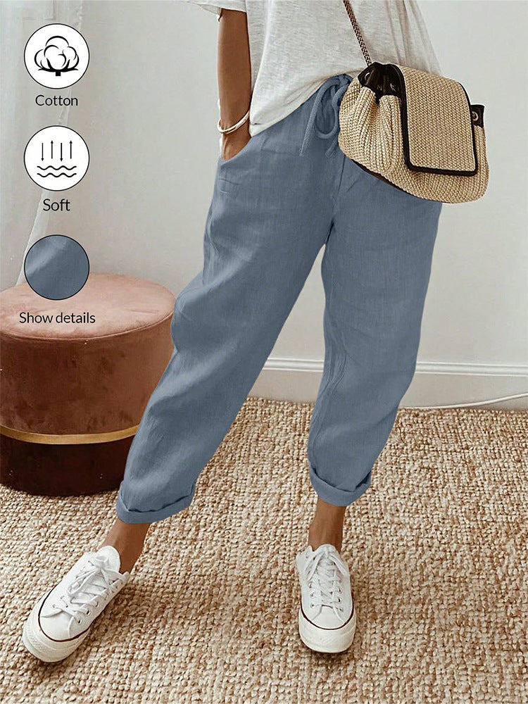 Sofia | Pantaloni in cotone e lino dal taglio elegante