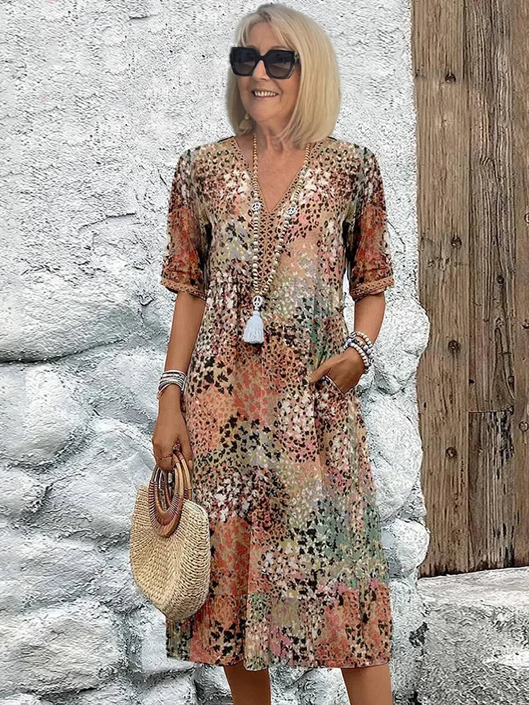Lina | Abito leggero con scollo a V