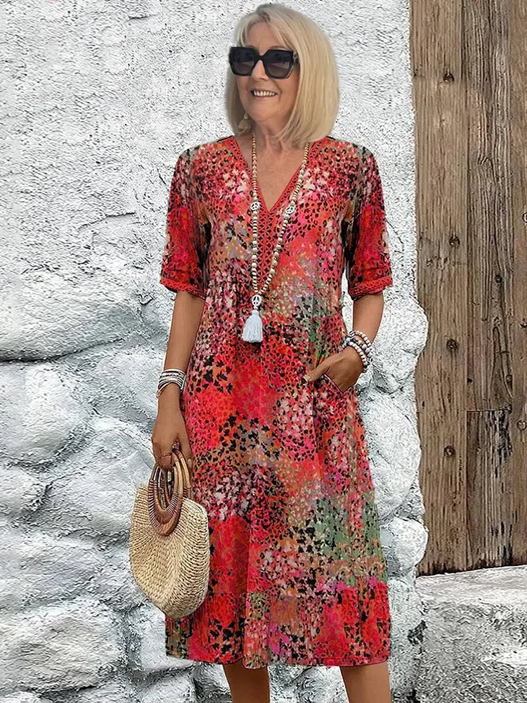 Lina | Abito leggero con scollo a V