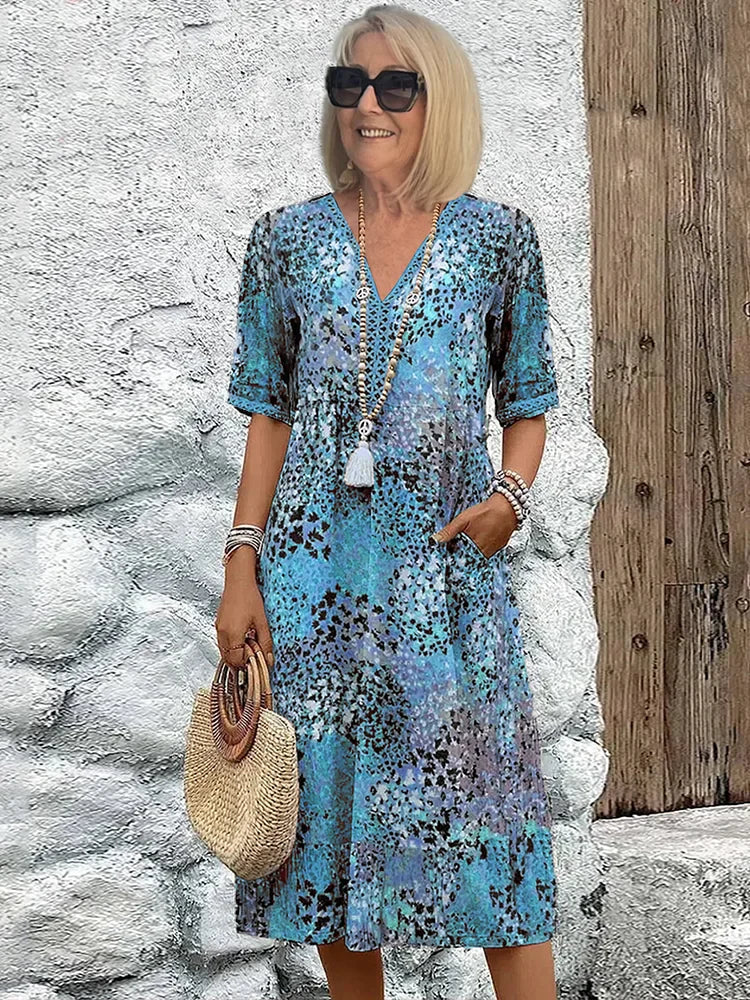 Lina | Abito leggero con scollo a V