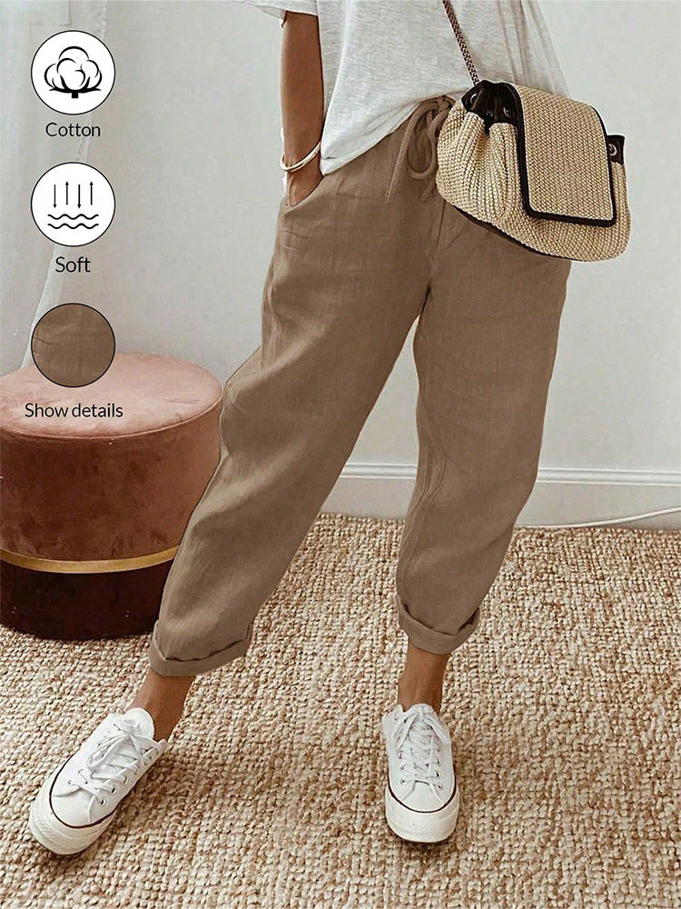 Sofia | Pantaloni in cotone e lino dal taglio elegante