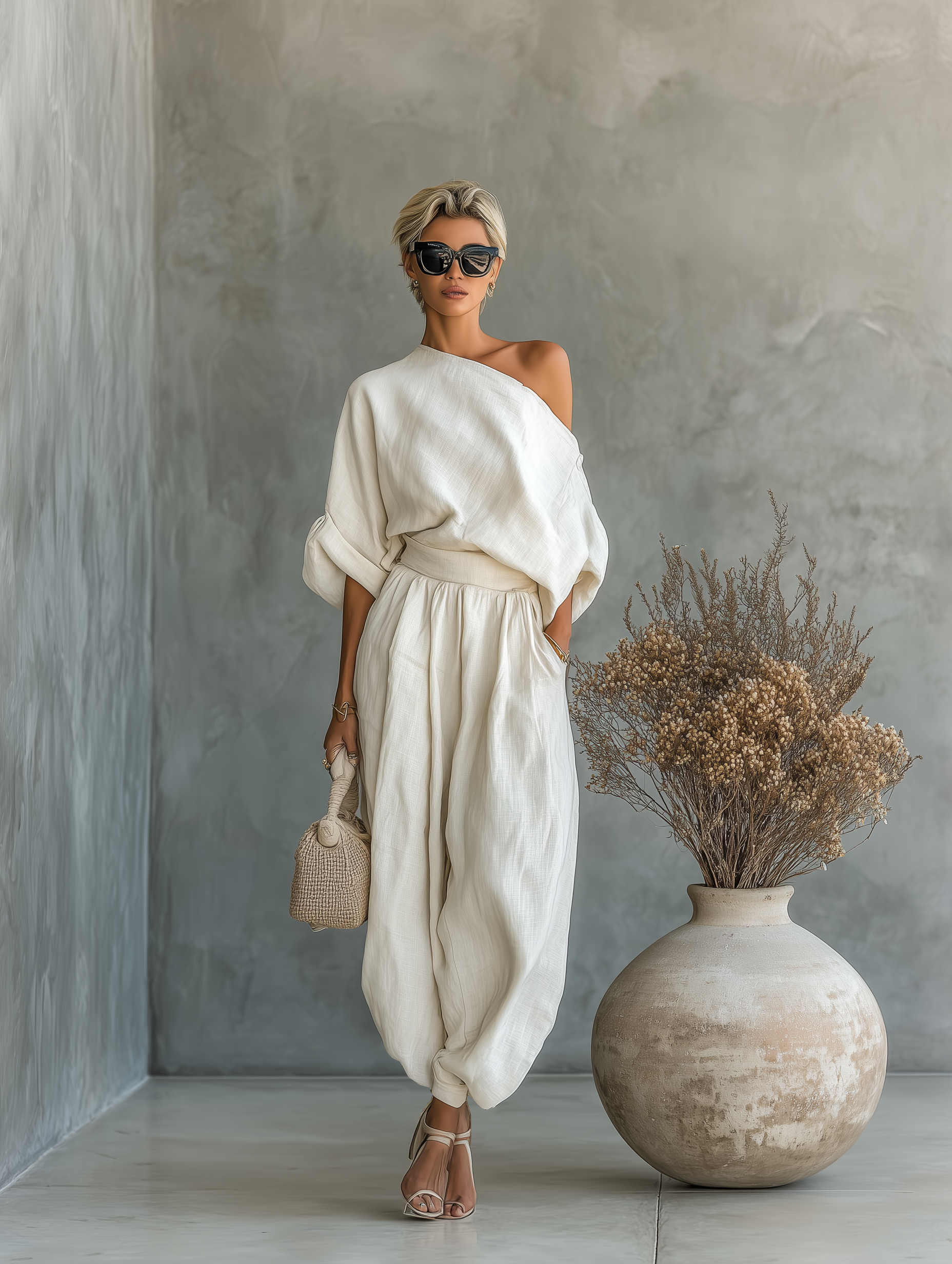 Lisa | Top a spalle scoperte e pantaloni aderenti
