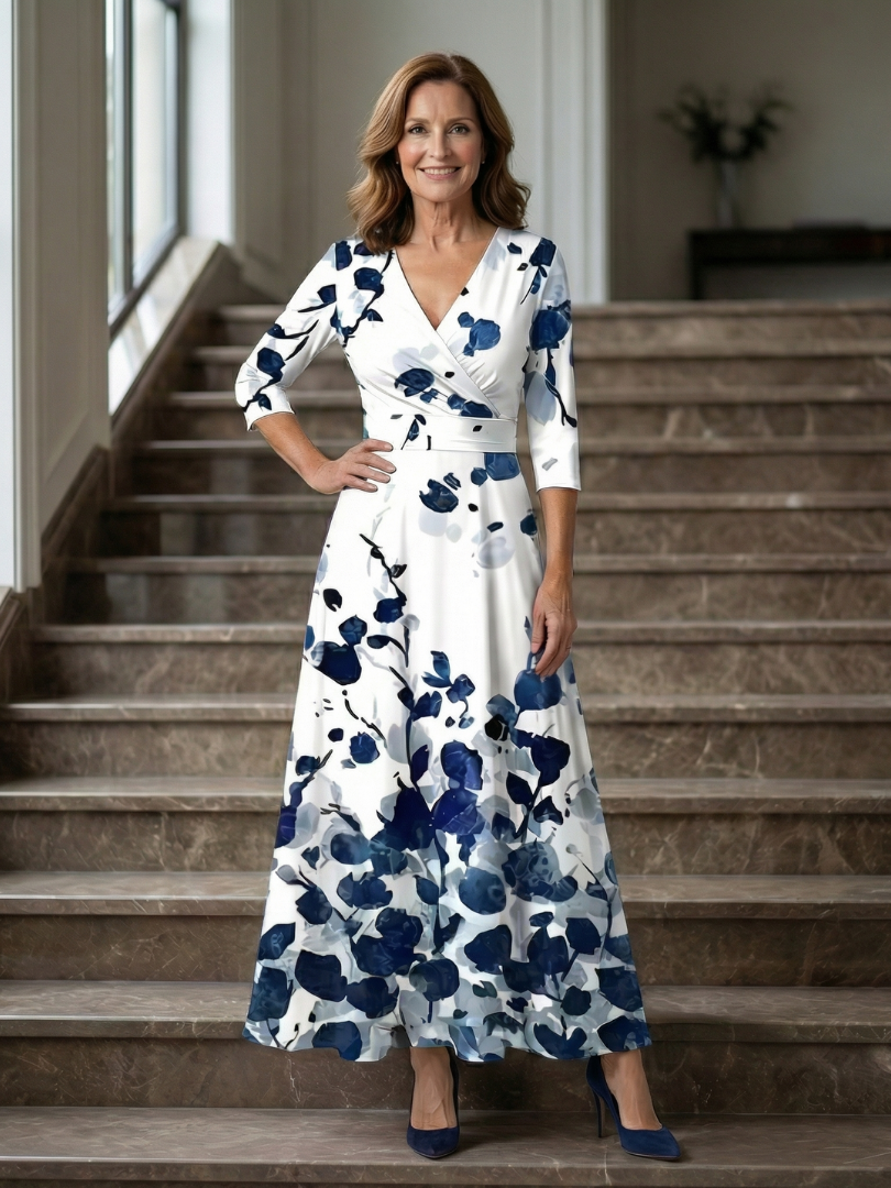 Juana | Abito midi con scollo incrociato