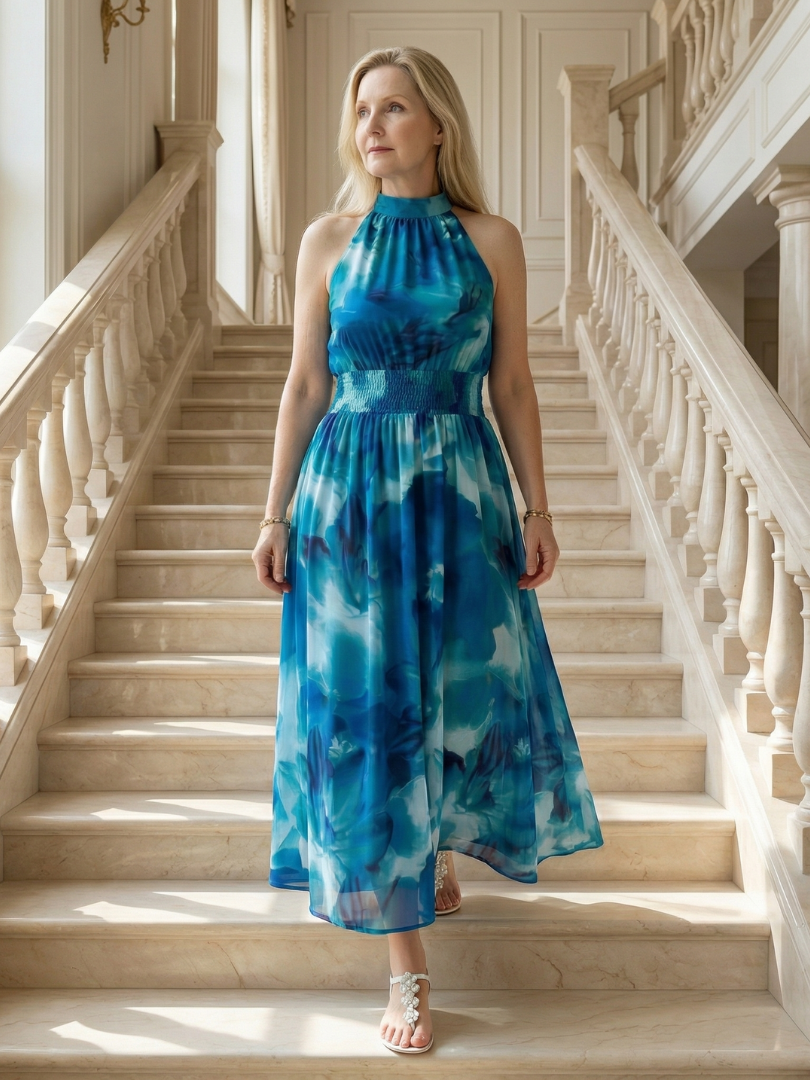Martina | Abito midi all'americana
