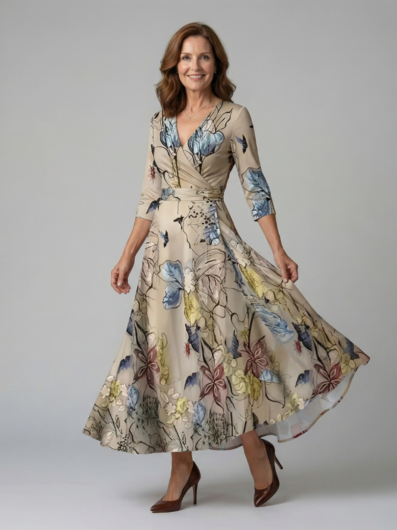 Juana | Abito midi con scollo incrociato