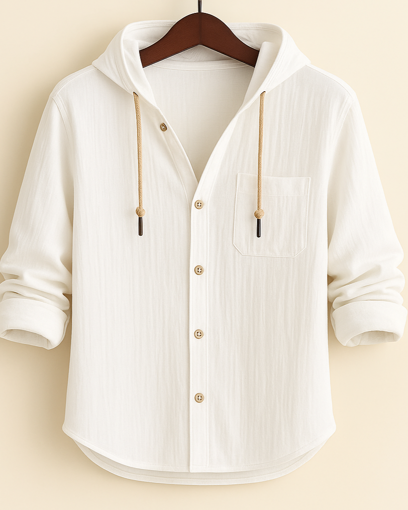 LORENZ | Camicia con cappuccio in cotone