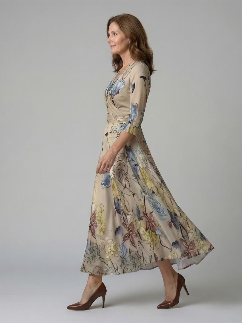 Juana | Abito midi con scollo incrociato