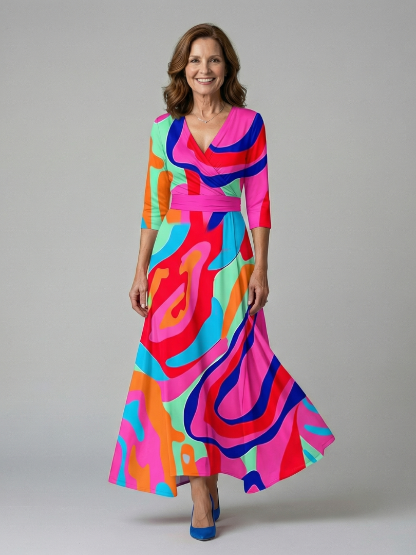 Juana | Abito midi con scollo incrociato