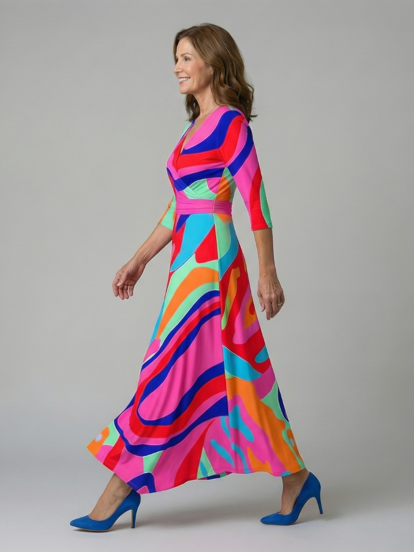 Juana | Abito midi con scollo incrociato