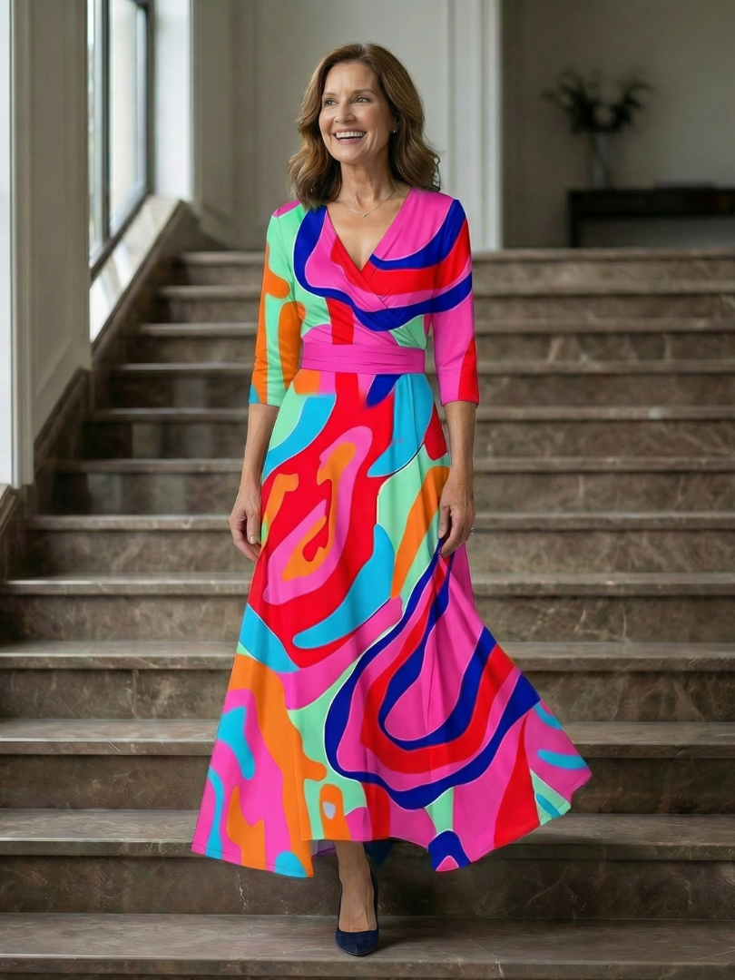 Juana | Abito midi con scollo incrociato