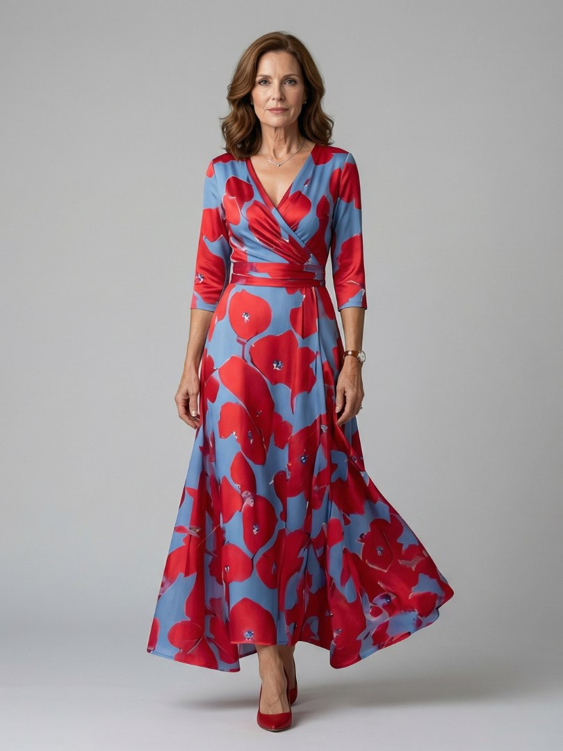 Juana | Abito midi con scollo incrociato