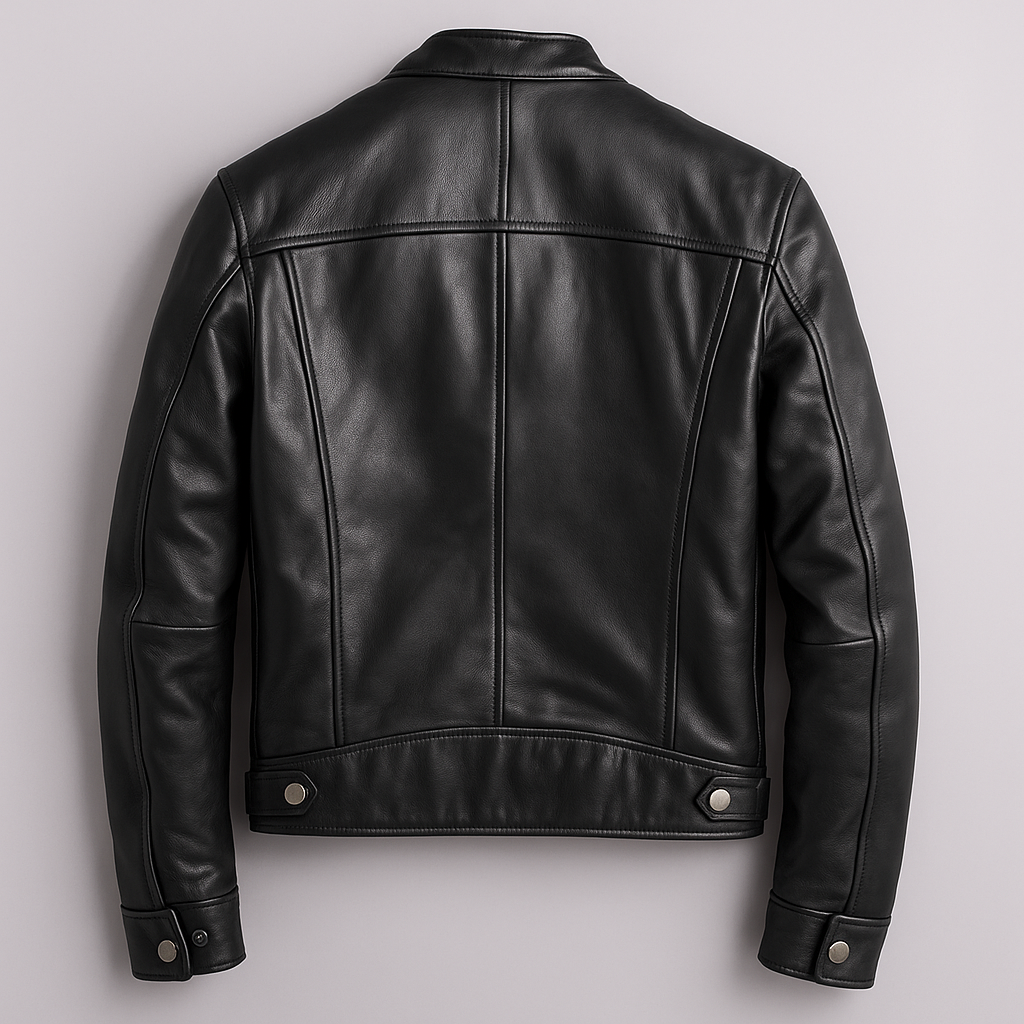 RECIO | Giacca vintage in pelle con cerniera
