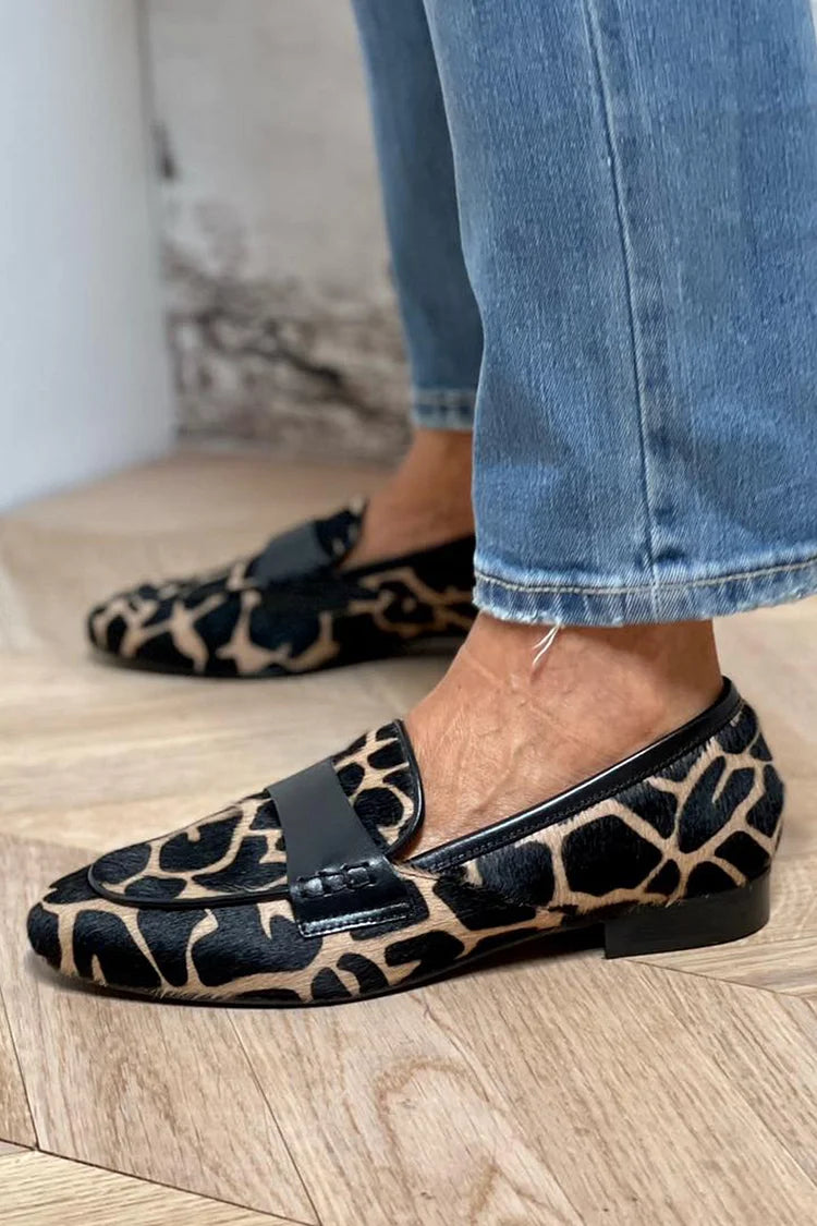 SOFIA | Mocassini con stampa animalier