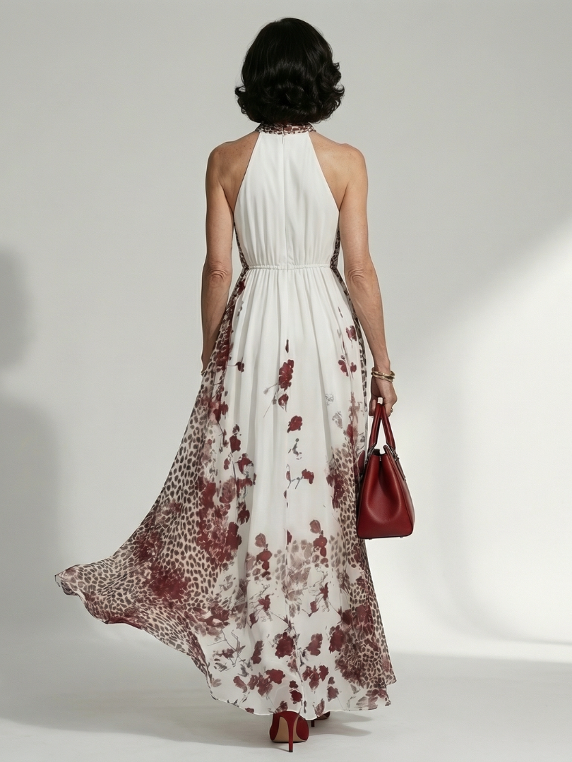 Graciela | Vestito lungo plissettato