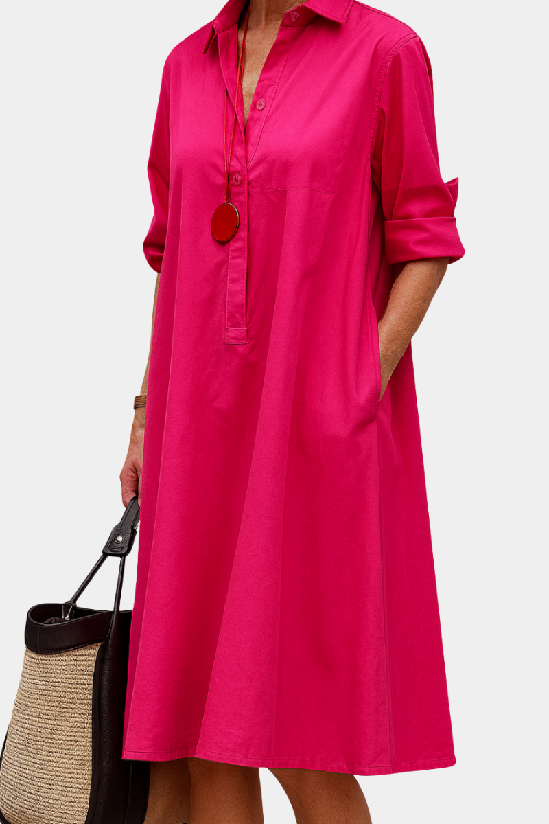LIA MARLOWE | Abito Midi Fucsia