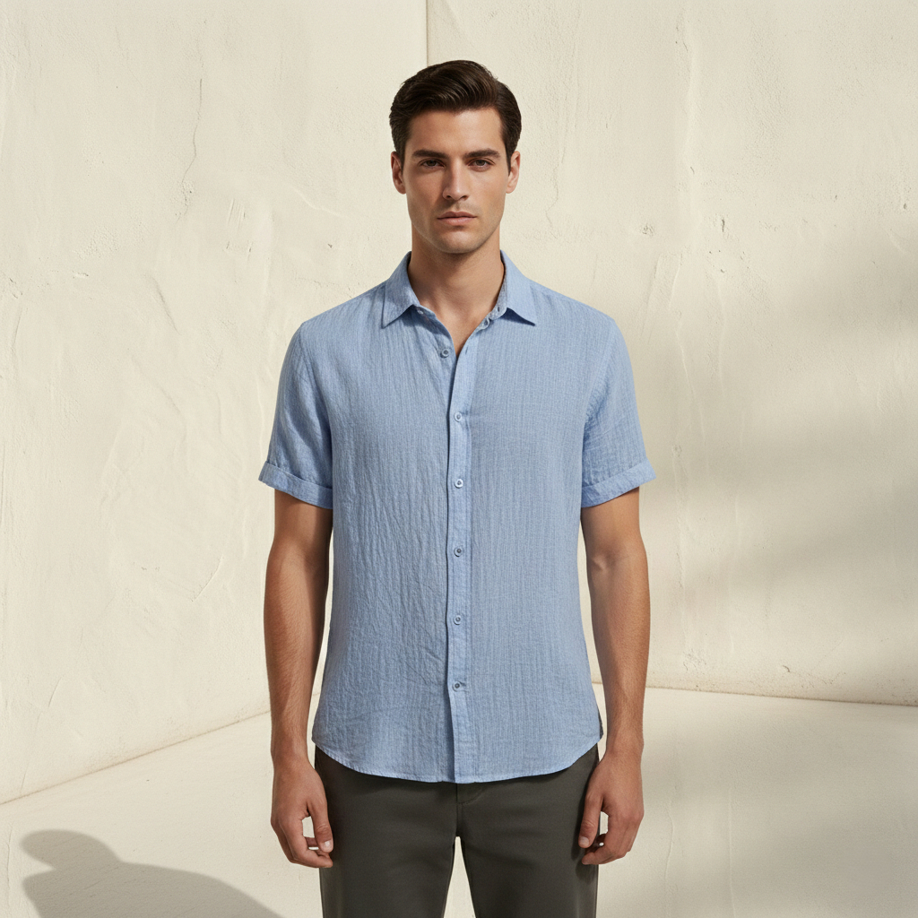 LOREN | Camicia in lino a maniche corte