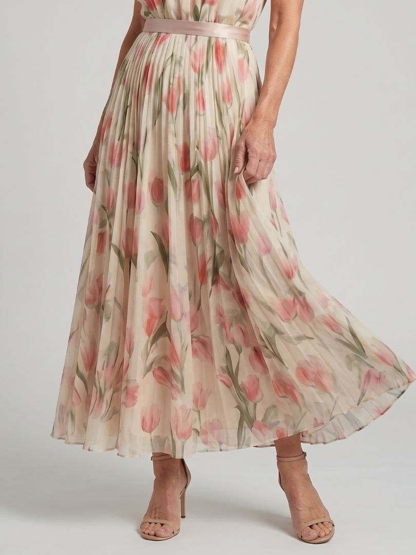 Reyna | Abito midi floreale all'americana