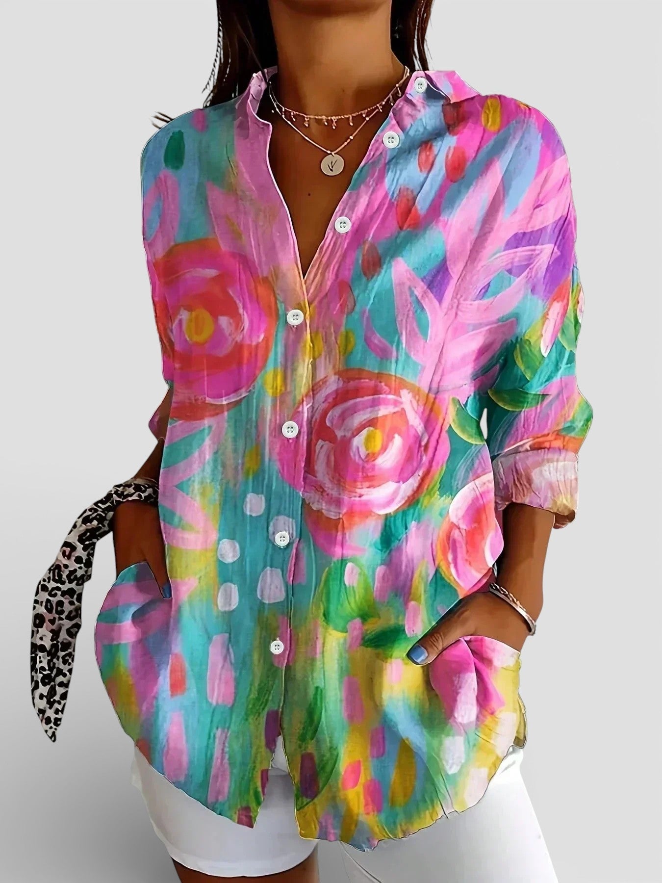 Nina™ | Blusa con stampa colorata