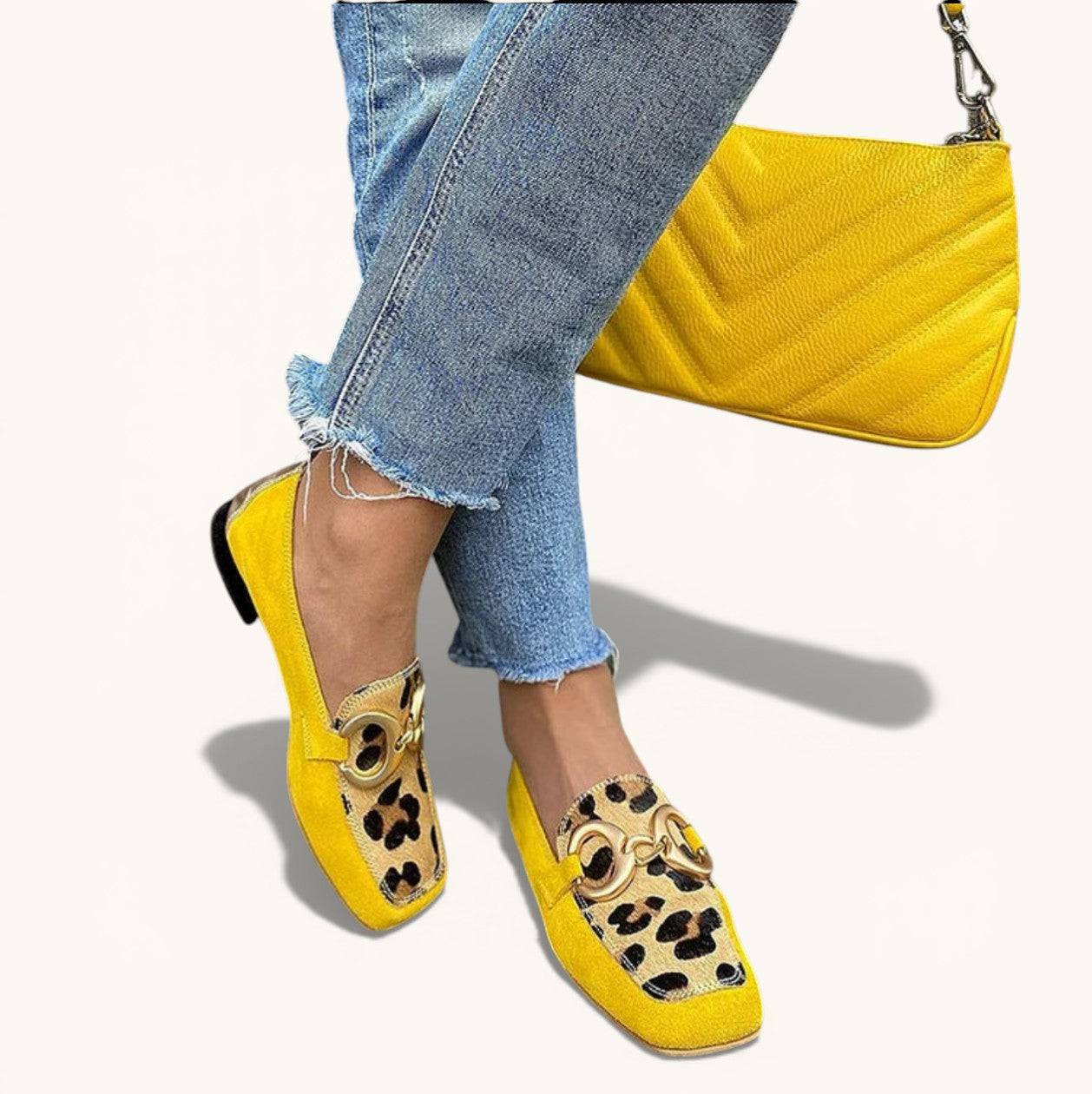 STELLE | Mocassini con stampa animalier