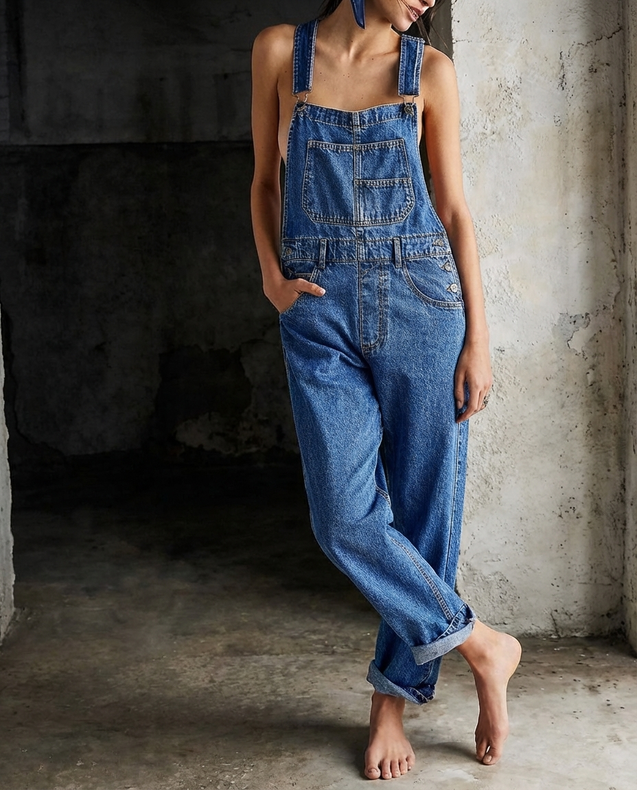 Riley | Salopette Classica in Denim