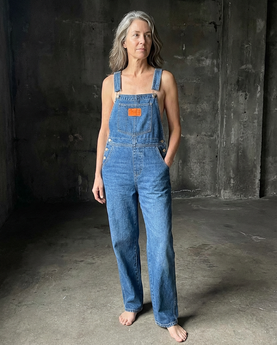 Harper | Tuta in denim a gamba dritta