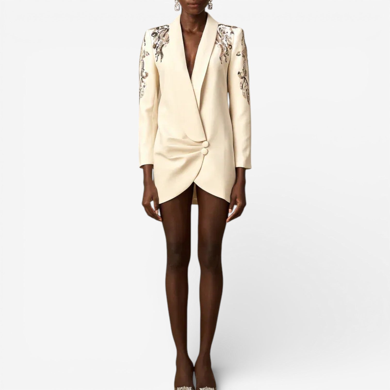 Vestito Blazer Ricamato dal Taglio Elegante Giada™