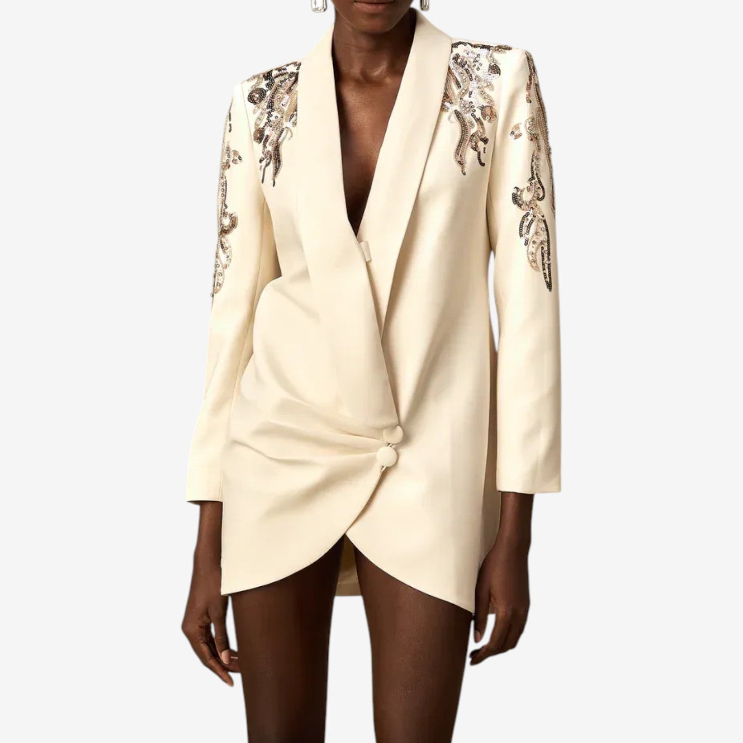 Vestito Blazer Ricamato dal Taglio Elegante Giada™