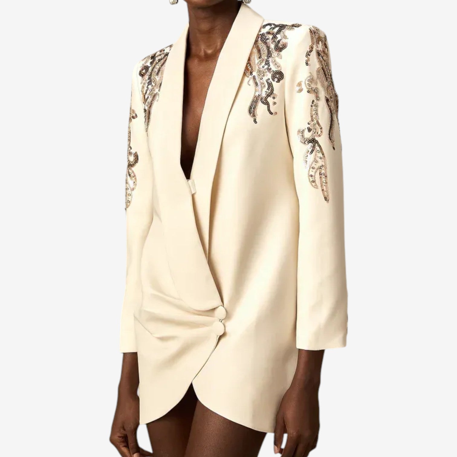 Vestito Blazer Ricamato dal Taglio Elegante Giada™