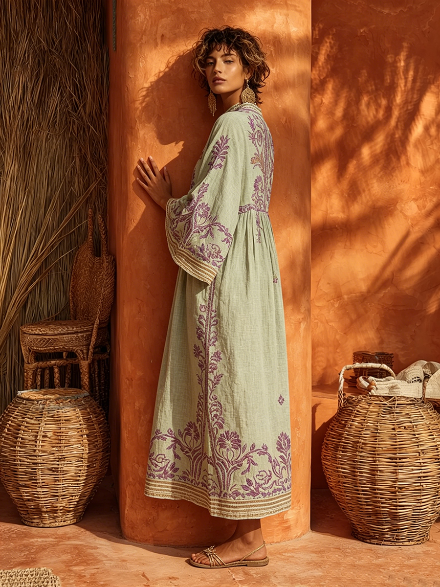 Celestina | Vestito boho ricamato